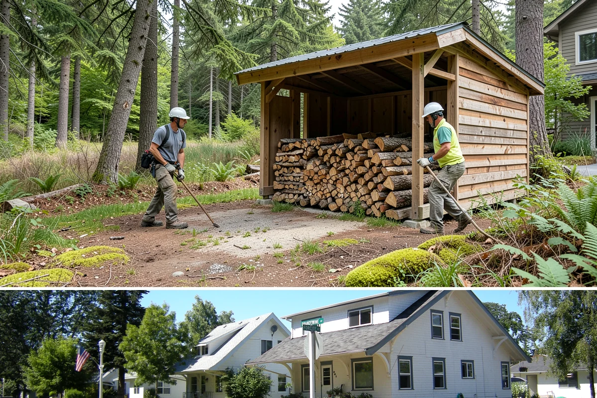 Customer Tree Processing in DuPont, Pierce County, WA - Processing before the dry summer months lets your wood season in time for winter burning.