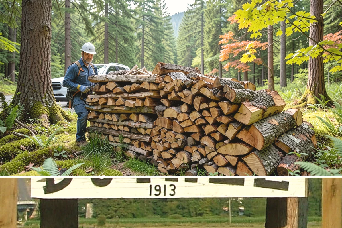 Customer Tree Processing in Duvall, King County, WA - Processing before the dry summer months lets your wood season in time for winter burning.