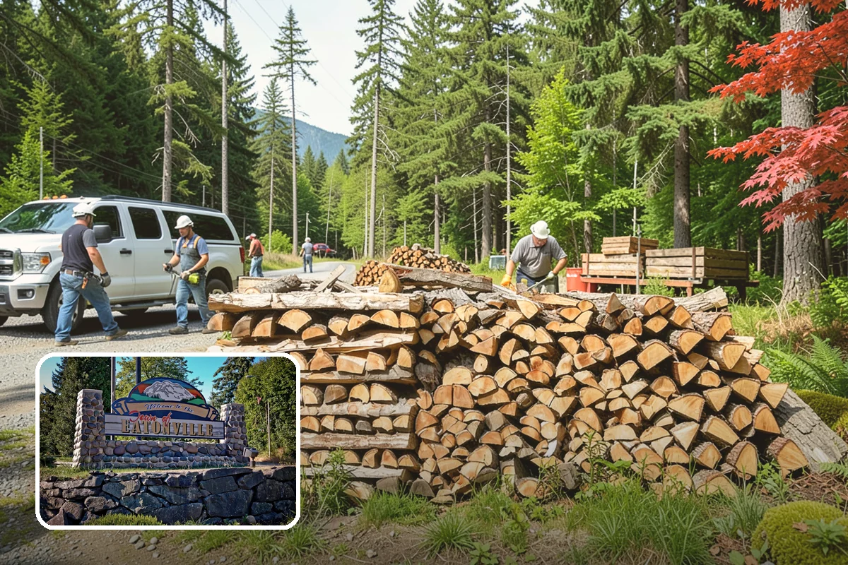 Customer Tree Processing in Eatonville, Pierce County, WA - No equipment rental or heavy lifting for you
