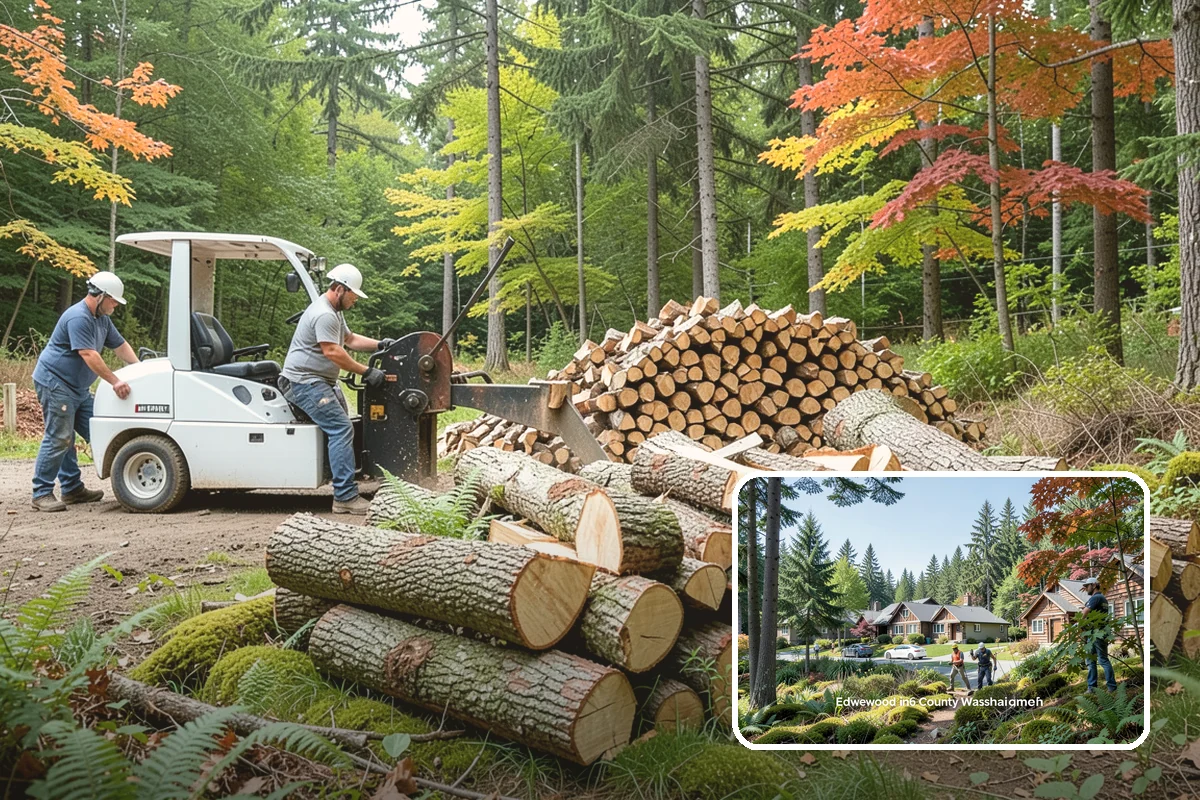 Customer Tree Processing in Edgewood, Pierce County, WA - No equipment rental or heavy lifting for you