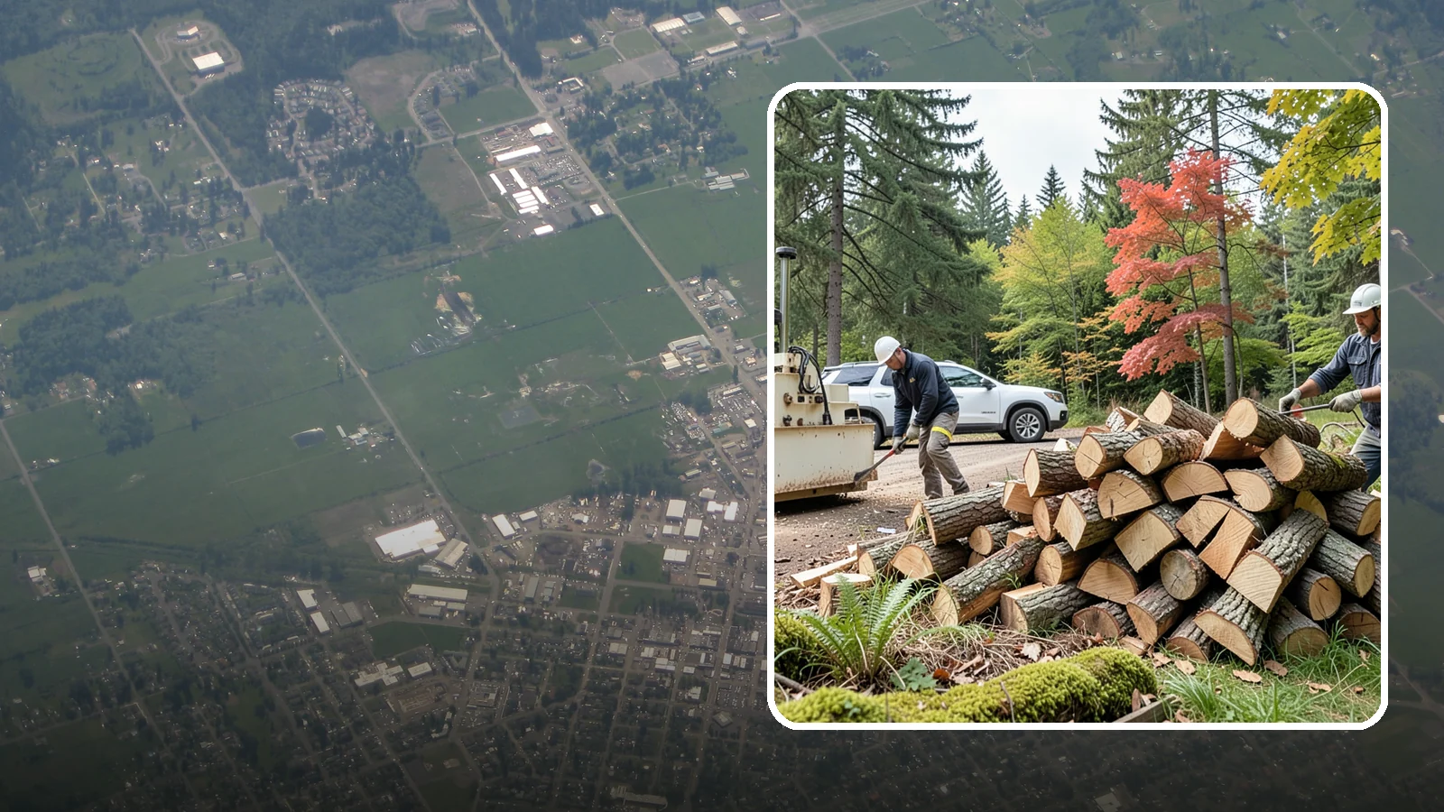 Customer Tree Processing in Enumclaw, King County, WA - We process trees and logs you already have into finished firewood on your property.