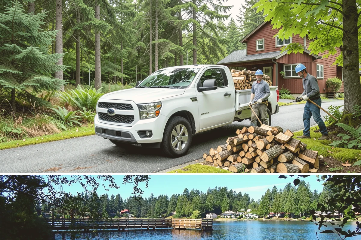 Customer Tree Processing in Federal Way, King County, WA - Processing before the dry summer months lets your wood season in time for winter burning.