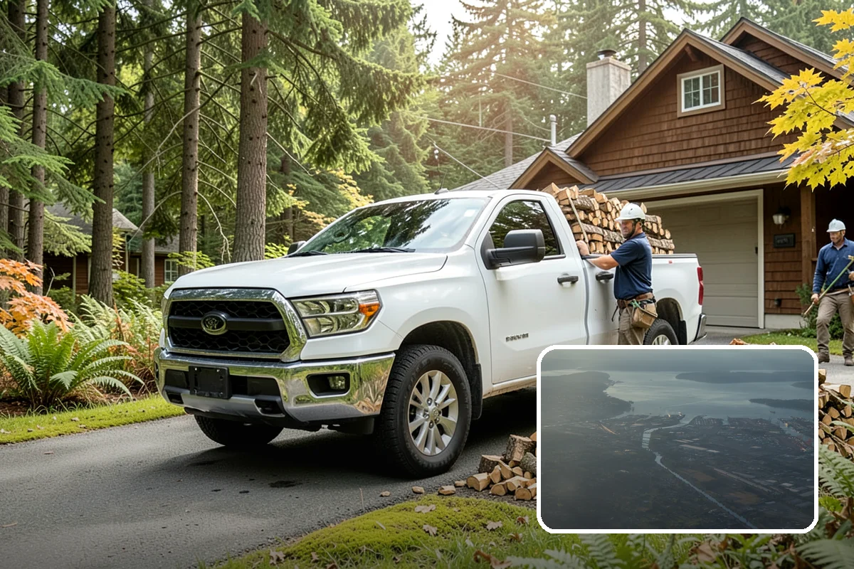 Customer Tree Processing in Fife, Pierce County, WA - No equipment rental or heavy lifting for you