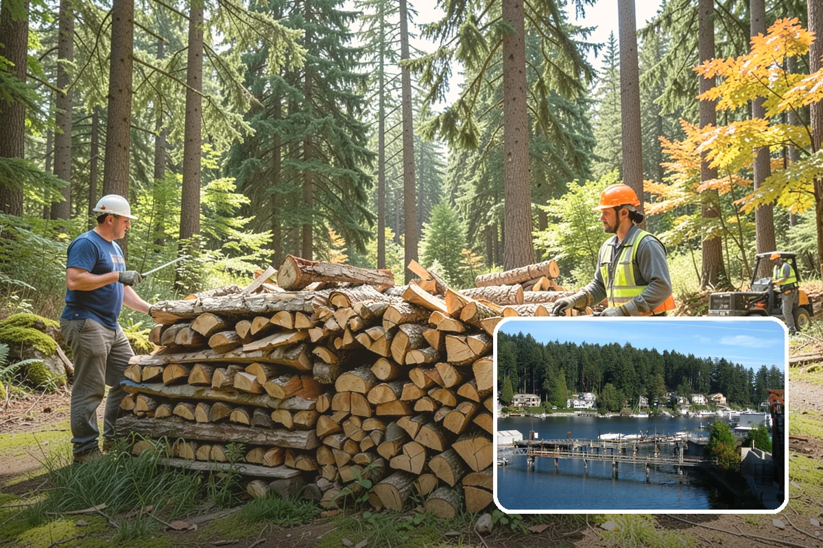 Customer Tree Processing in Gig Harbor, Pierce County, WA - No equipment rental or heavy lifting for you