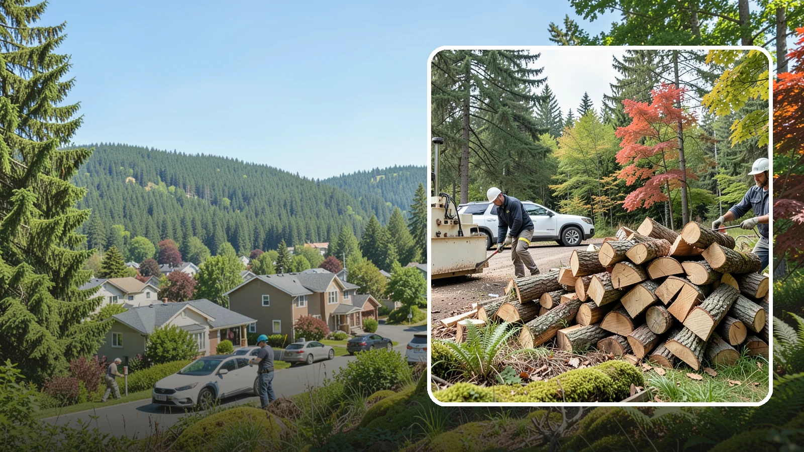 Customer Tree Processing in Index, Snohomish County, WA - We process trees and logs you already have into finished firewood on your property.