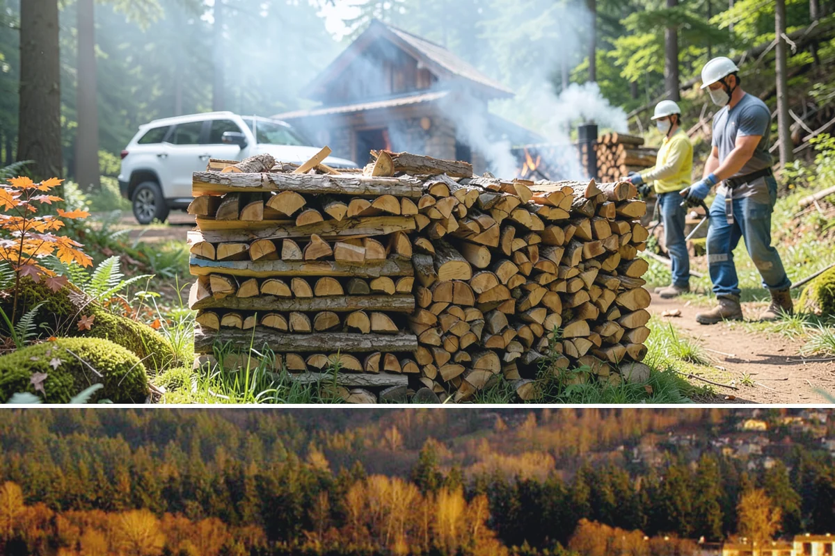 Customer Tree Processing in Kenmore, King County, WA - Processing before the dry summer months lets your wood season in time for winter burning.