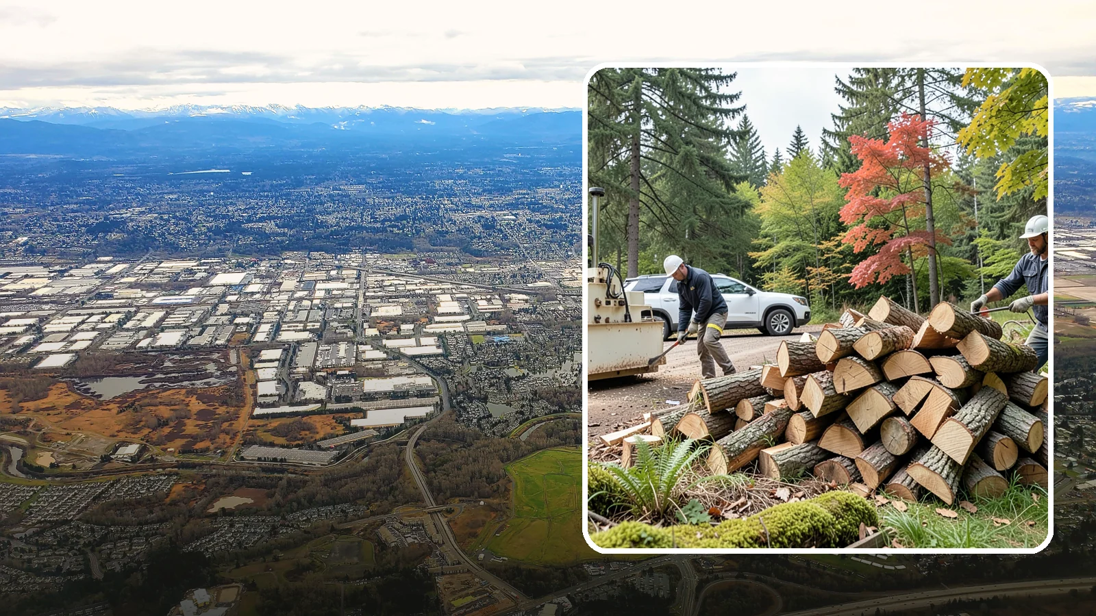 Customer Tree Processing in Kent, King County, WA - We process trees and logs you already have into finished firewood on your property.