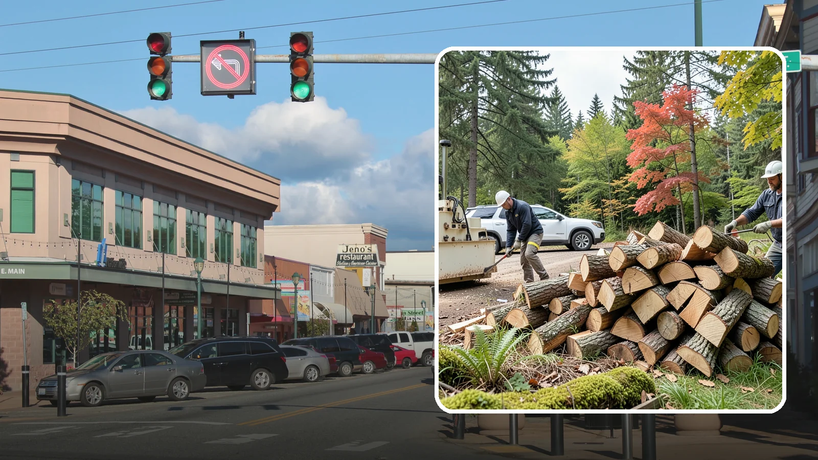Customer Tree Processing in Monroe, Snohomish County, WA - We process trees and logs you already have into finished firewood on your property.