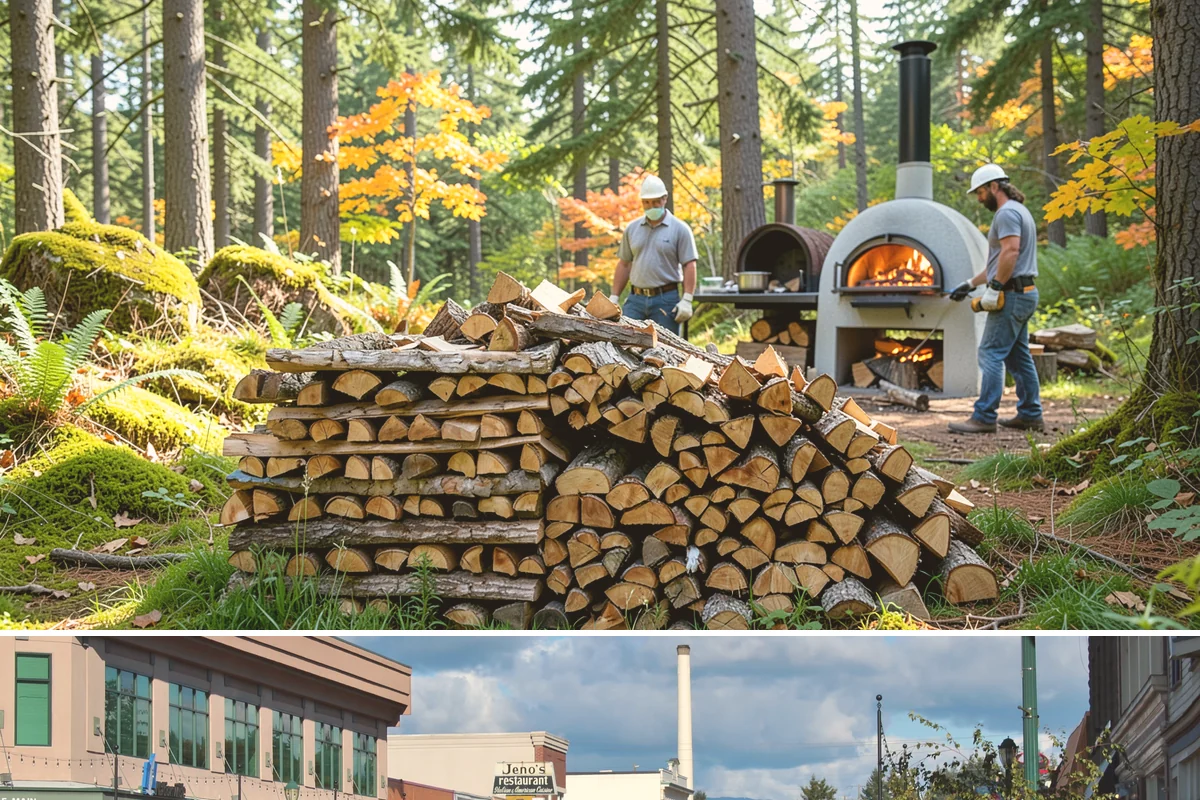 Customer Tree Processing in Monroe, Snohomish County, WA - Processing before the dry summer months lets your wood season in time for winter burning.