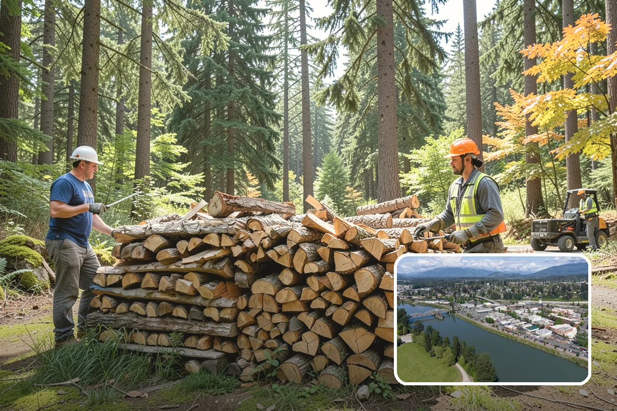 Customer Tree Processing in Mount Vernon, Skagit County, WA - No equipment rental or heavy lifting for you