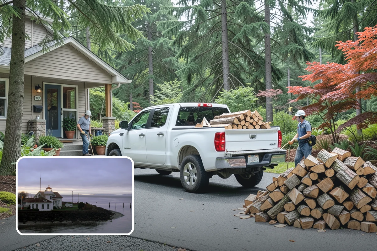 Customer Tree Processing in Mukilteo, Snohomish County, WA - No equipment rental or heavy lifting for you