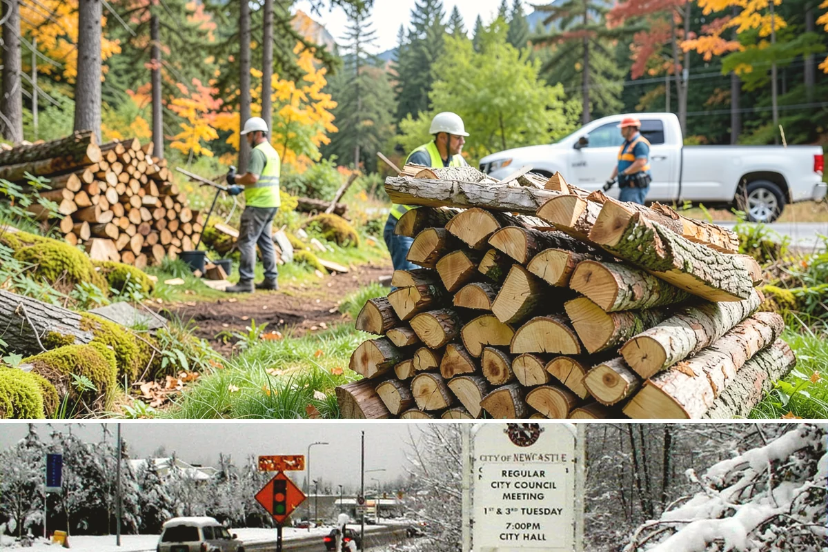 Customer Tree Processing in Newcastle, King County, WA - Processing before the dry summer months lets your wood season in time for winter burning.
