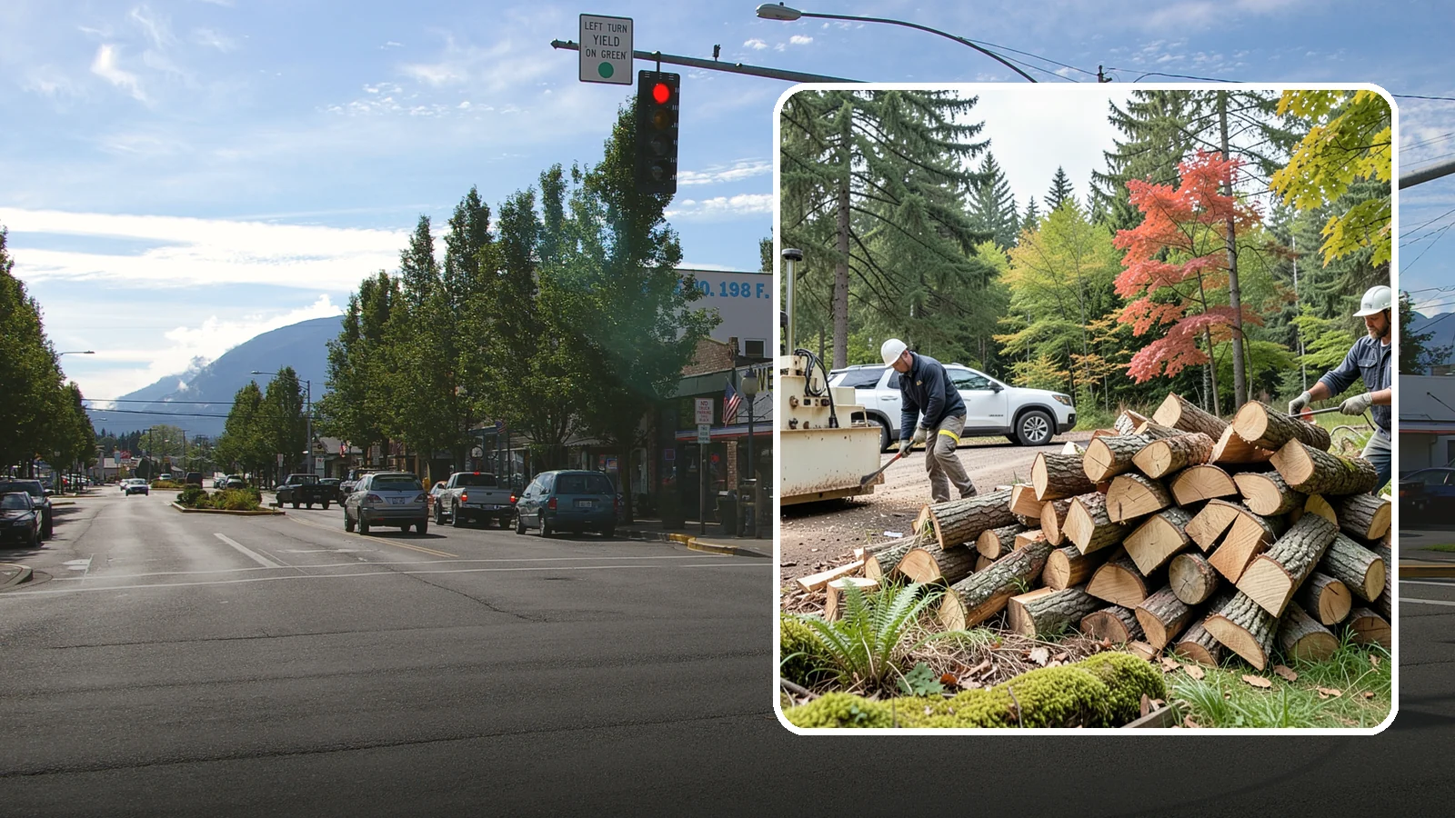 Customer Tree Processing in North Bend, King County, WA - We process trees and logs you already have into finished firewood on your property.
