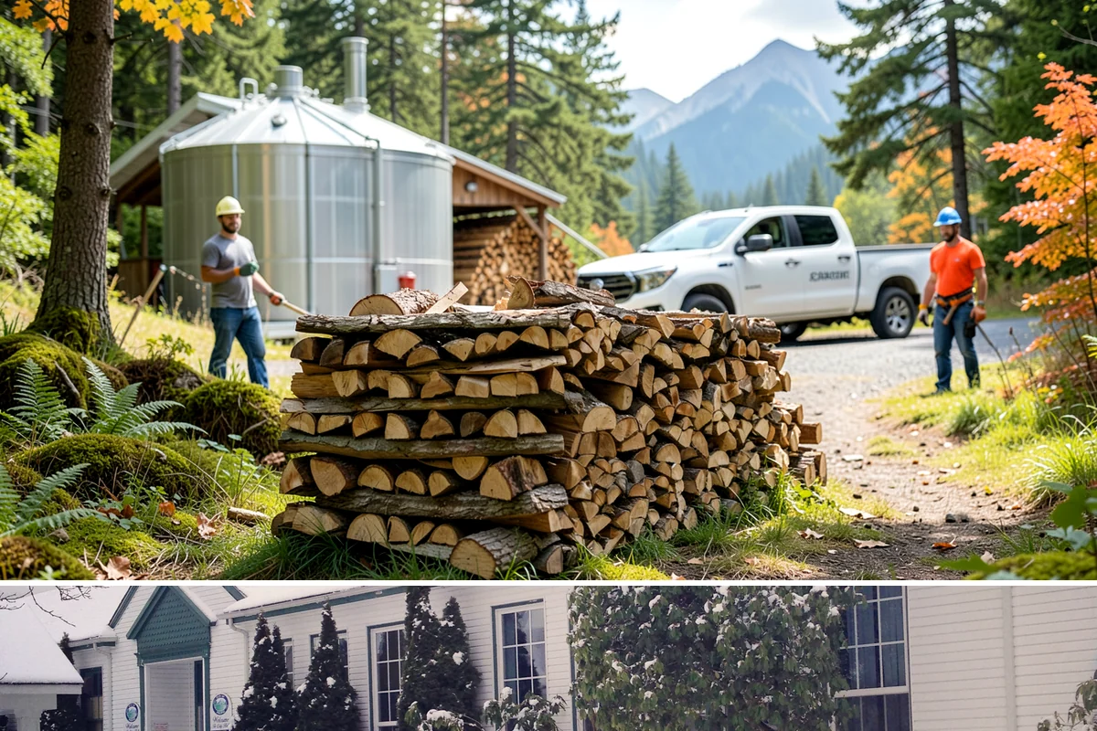 Customer Tree Processing in Pacific, King County, WA - Processing before the dry summer months lets your wood season in time for winter burning.