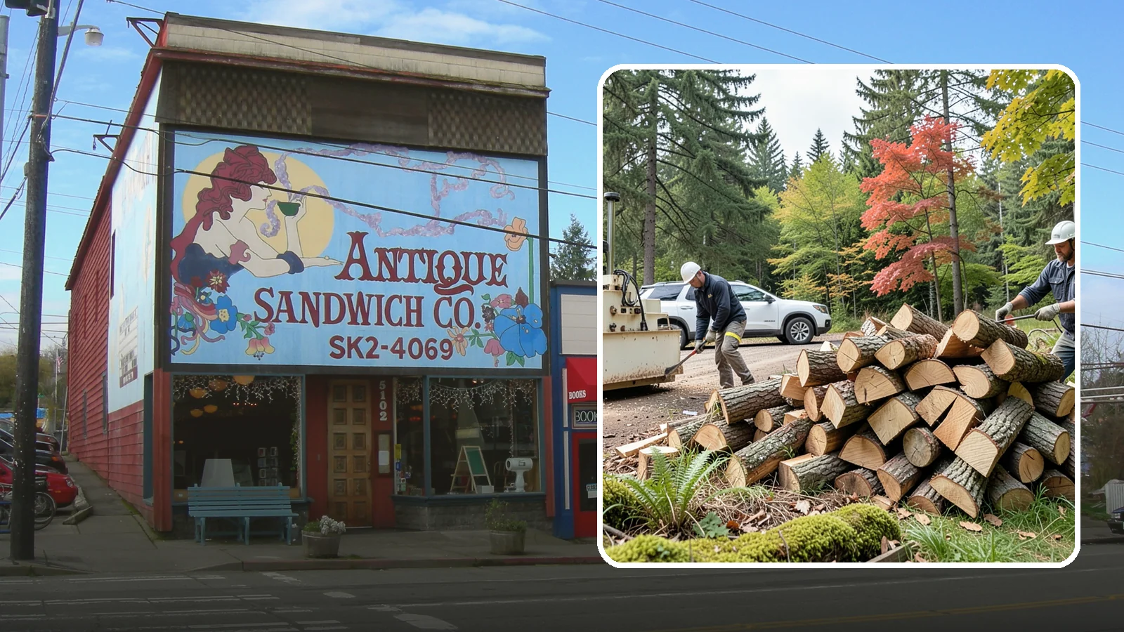 Customer Tree Processing in Ruston, Pierce County, WA - We process trees and logs you already have into finished firewood on your property.
