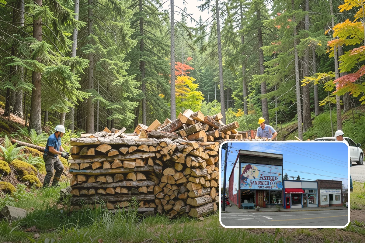 Customer Tree Processing in Ruston, Pierce County, WA - No equipment rental or heavy lifting for you
