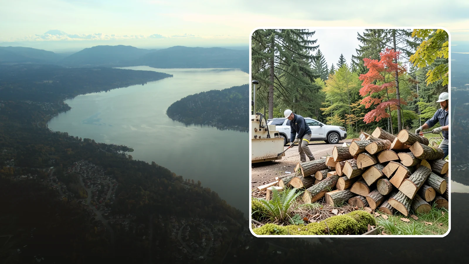 Customer Tree Processing in Sammamish, King County, WA - We process trees and logs you already have into finished firewood on your property.