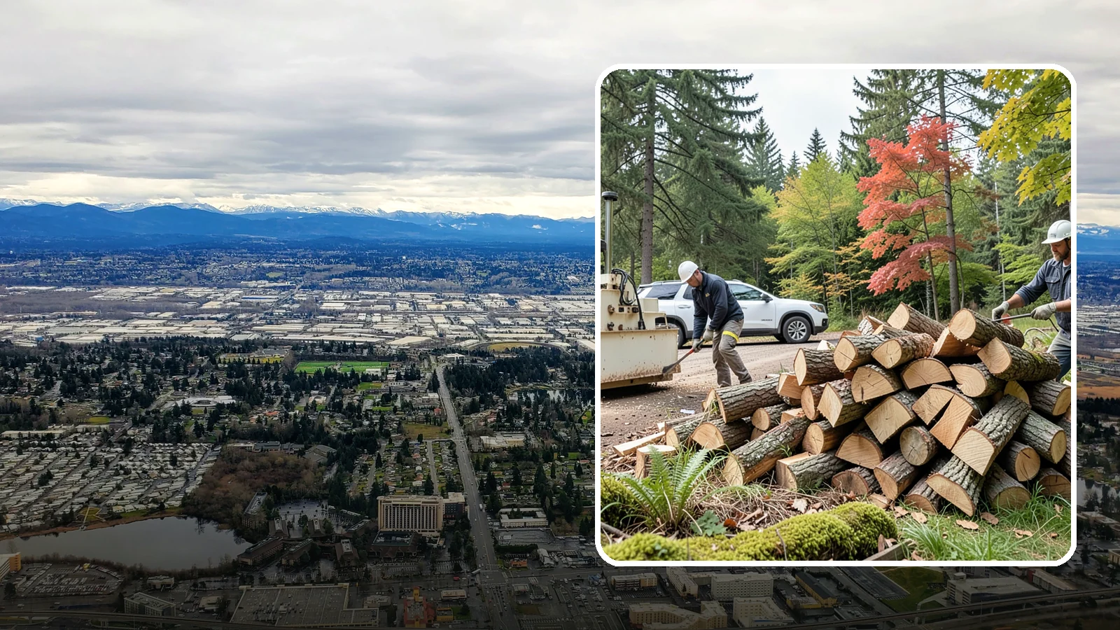 Customer Tree Processing in SeaTac, WA - We process trees and logs you already have into finished firewood on your property.