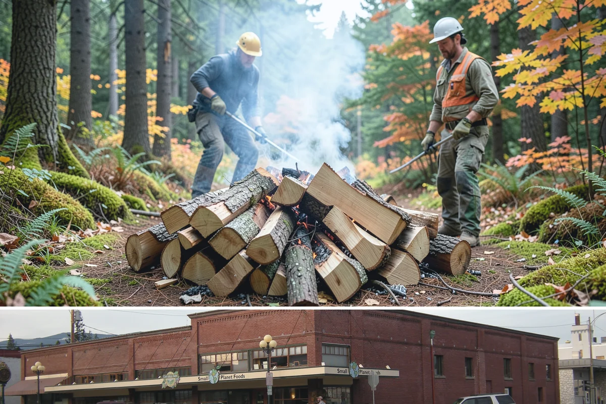 Customer Tree Processing in Sedro-Woolley, Skagit County, WA - Processing before the dry summer months lets your wood season in time for winter burning.