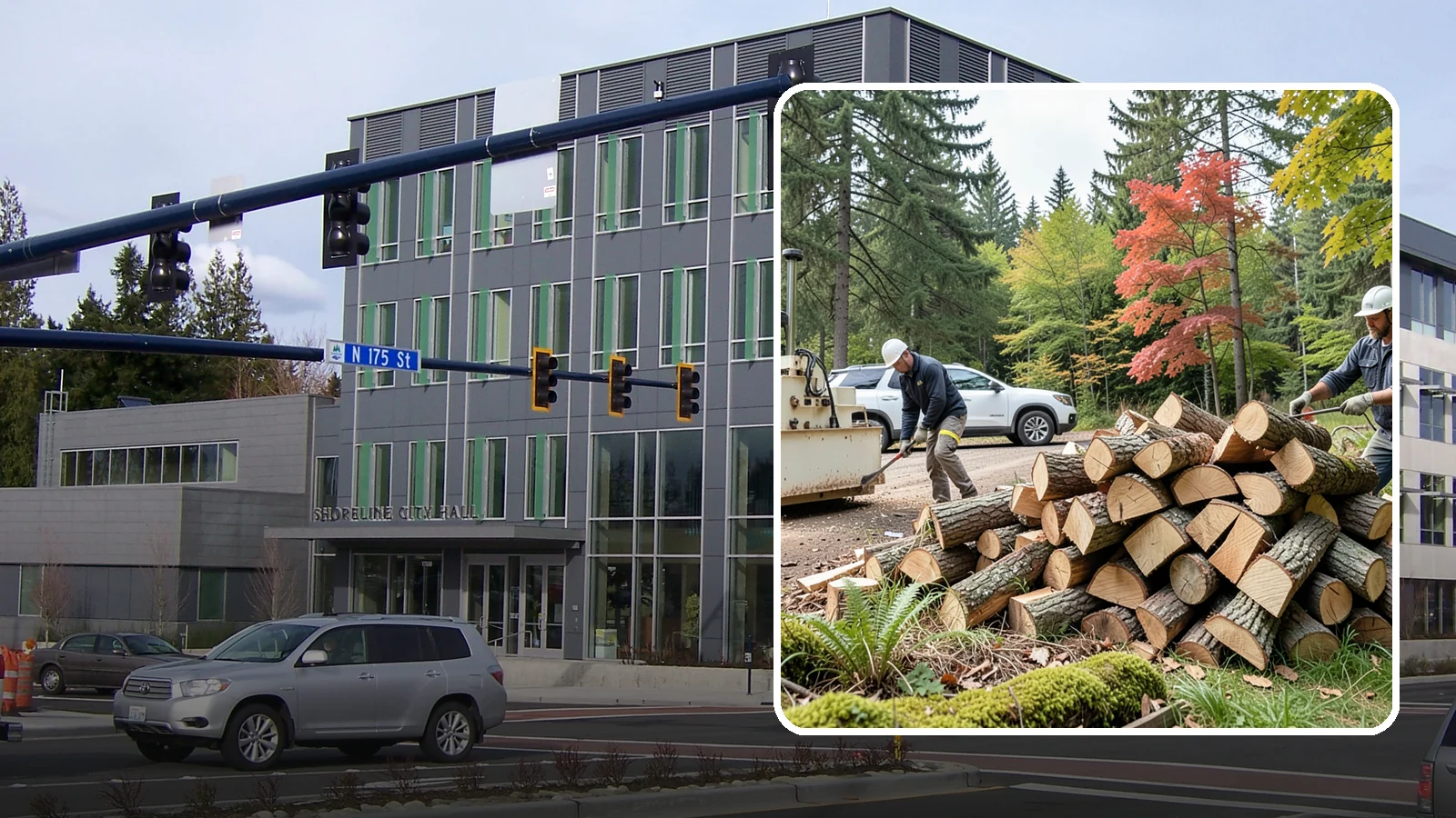 Customer Tree Processing in Shoreline, King County, WA - We process trees and logs you already have into finished firewood on your property.