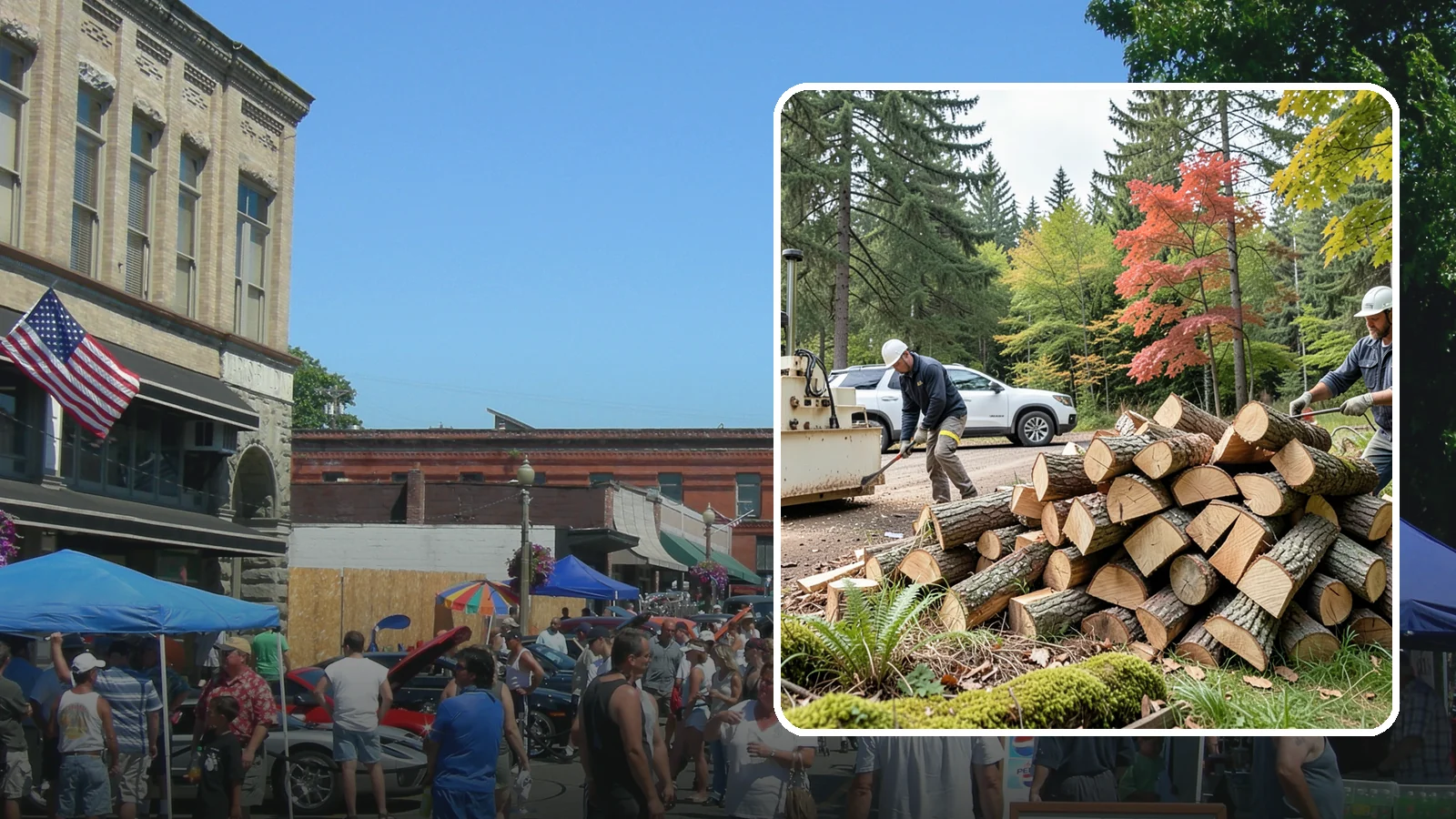 Customer Tree Processing in Snohomish, Snohomish County, WA - We process trees and logs you already have into finished firewood on your property.
