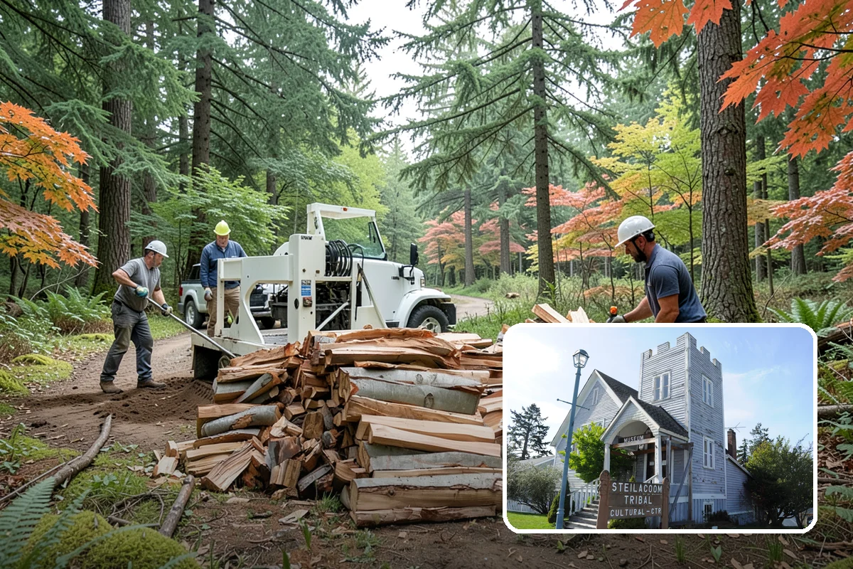 Customer Tree Processing in Steilacoom, Pierce County, WA - No equipment rental or heavy lifting for you