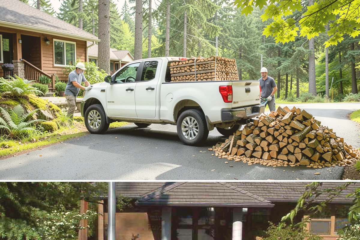 Customer Tree Processing in Yarrow Point, King County, WA - Processing before the dry summer months lets your wood season in time for winter burning.