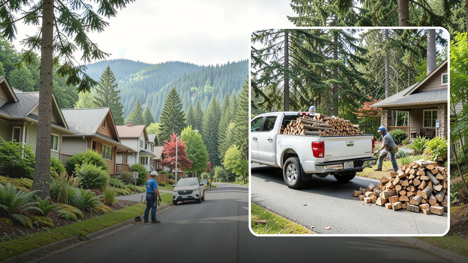 Driveway Delivery in Darrington, WA - Firewood dropped in a neat pile on your driveway for easy access and stacking.