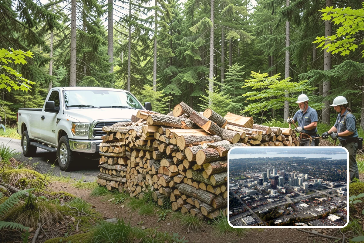 Emergency Firewood Delivery in Bellevue, King County, WA - Rapid dispatch when you are out of heat