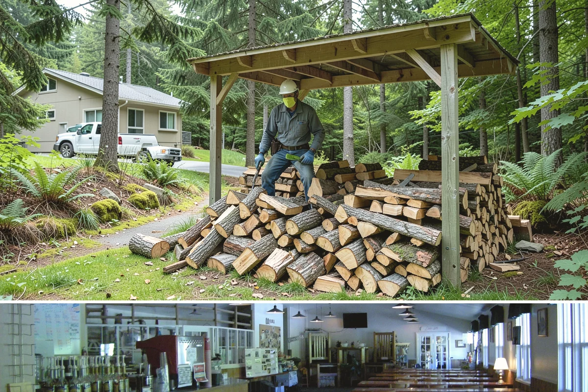 Emergency Firewood Delivery in Black Diamond, King County, WA - Emergency delivery is available whenever you run short, and it is most in demand during winter cold spells and storms.