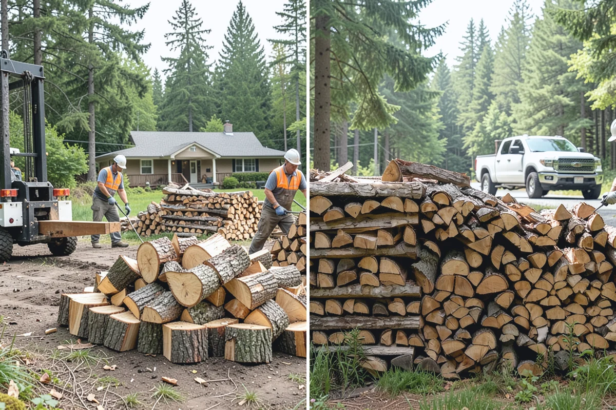 Emergency Firewood Delivery in Bonney Lake, Pierce County, WA - You contact us with an urgent firewood need