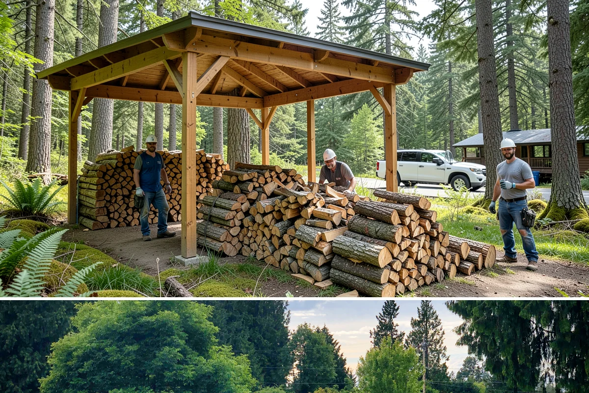 Emergency Firewood Delivery in Bonney Lake, Pierce County, WA - Emergency delivery is available whenever you run short, and it is most in demand during winter cold spells and storms.