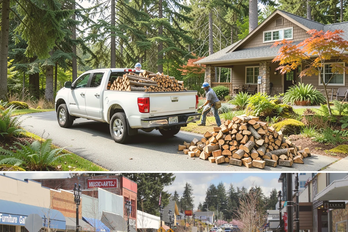 Emergency Firewood Delivery in Bothell, King County, WA - Emergency delivery is available whenever you run short, and it is most in demand during winter cold spells and storms.