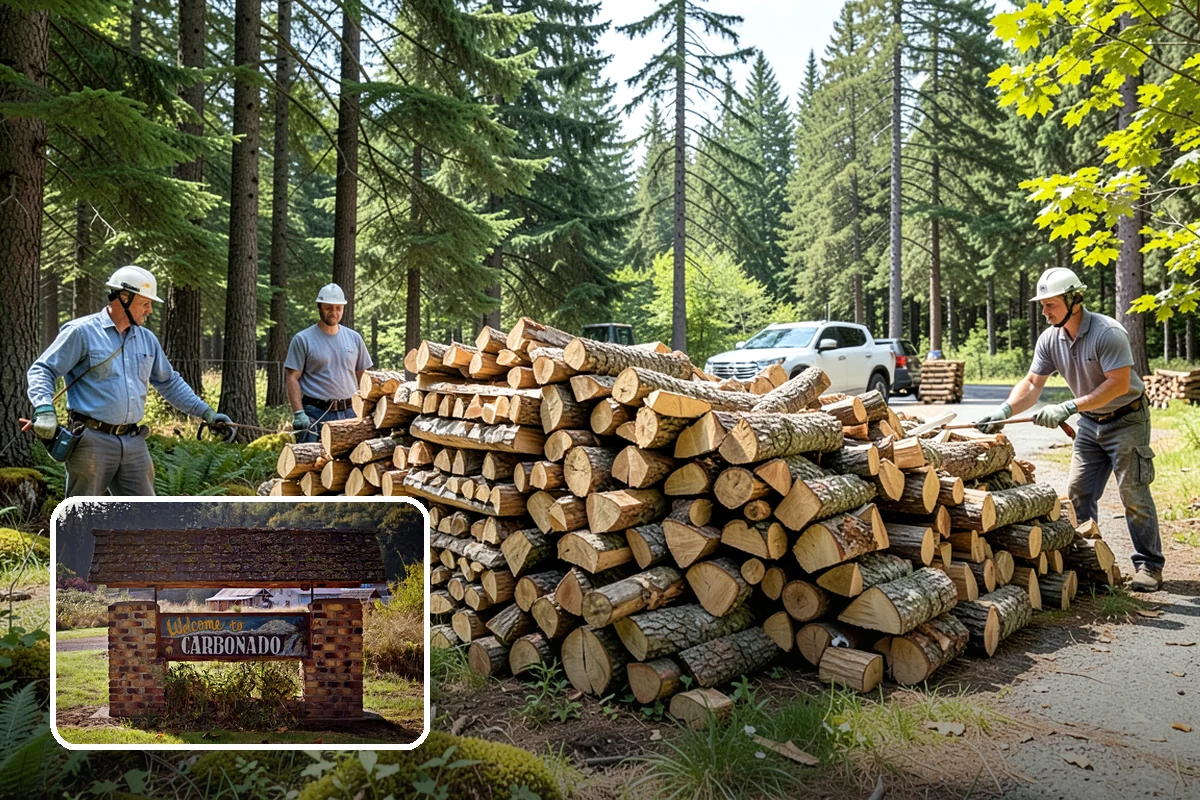 Emergency Firewood Delivery in Carbonado, Pierce County, WA - Rapid dispatch when you are out of heat