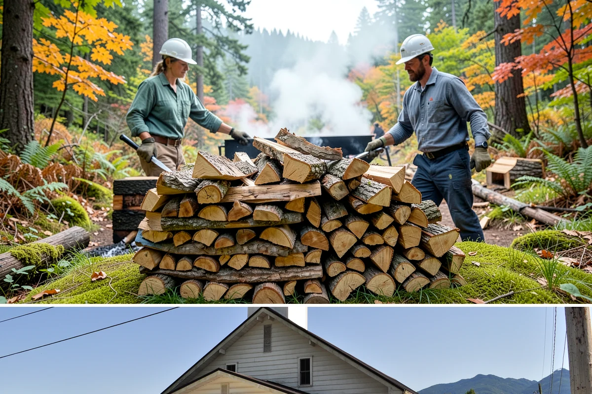 Emergency Firewood Delivery in Concrete, Skagit County, WA - Emergency delivery is available whenever you run short, and it is most in demand during winter cold spells and storms.