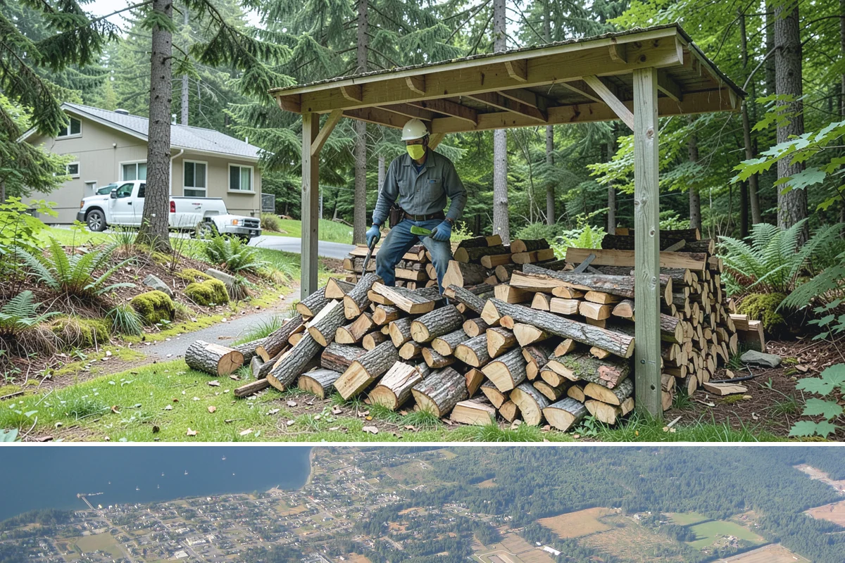 Emergency Firewood Delivery in Coupeville, Island County, WA - Emergency delivery is available whenever you run short, and it is most in demand during winter cold spells and storms.