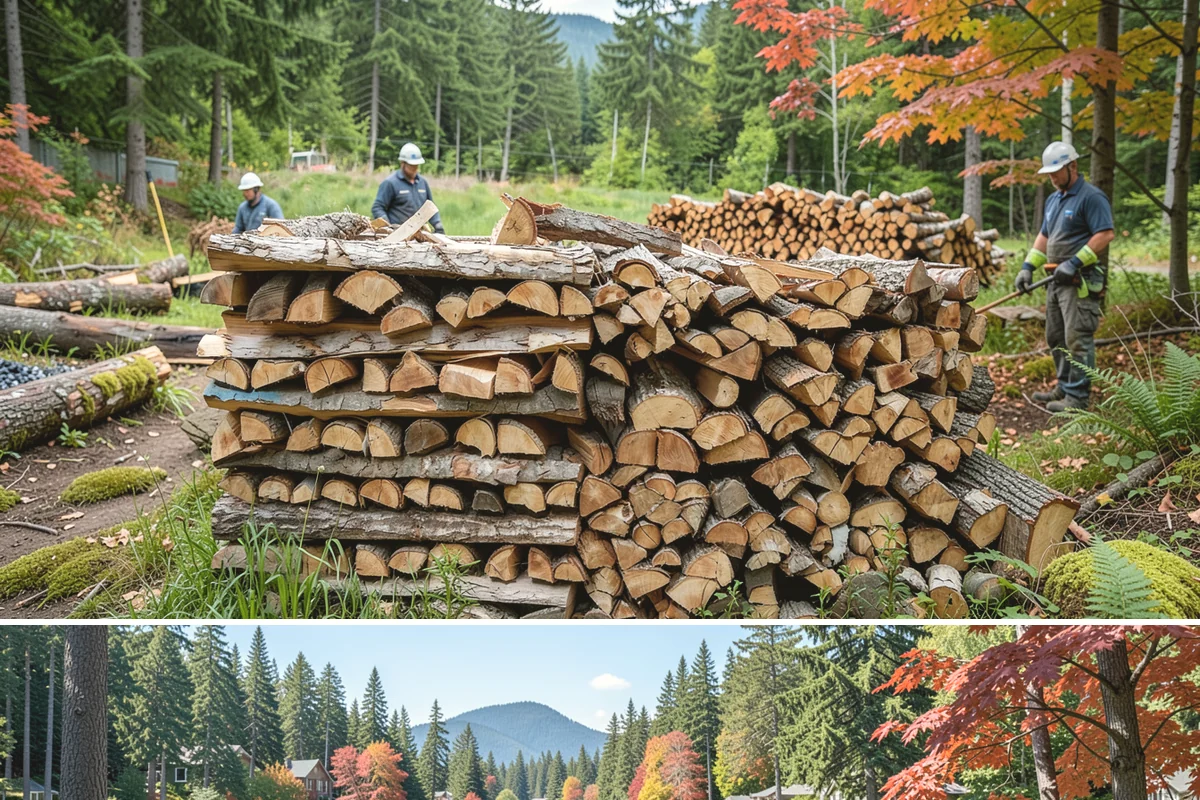 Emergency Firewood Delivery in Covington, King County, WA - Emergency delivery is available whenever you run short, and it is most in demand during winter cold spells and storms.