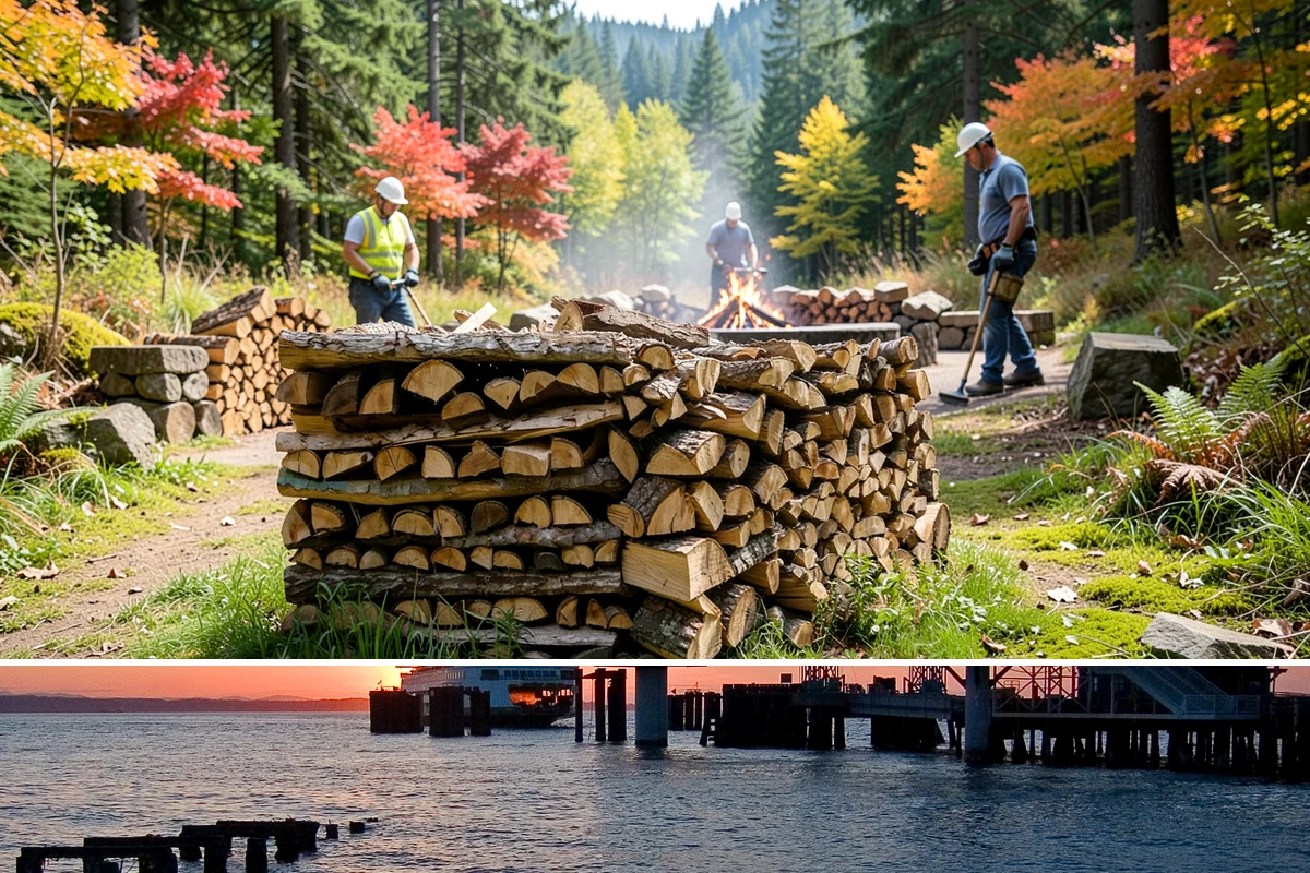 Emergency Firewood Delivery in Edmonds, Snohomish County, WA - Emergency delivery is available whenever you run short, and it is most in demand during winter cold spells and storms.