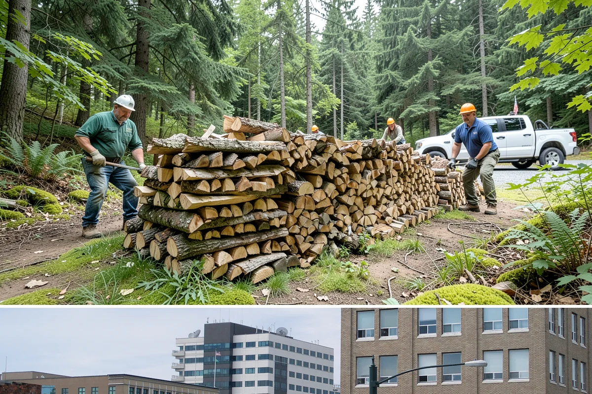 Emergency Firewood Delivery in Everett, Snohomish County, WA - Emergency delivery is available whenever you run short, and it is most in demand during winter cold spells and storms.