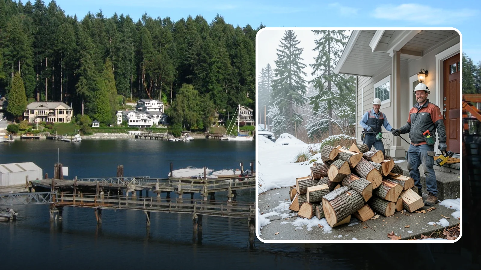 Emergency Firewood Delivery in Gig Harbor, Pierce County, WA - When you unexpectedly run low on heat, we rush seasoned, ready-to-burn firewood to your door as quickly as we can.