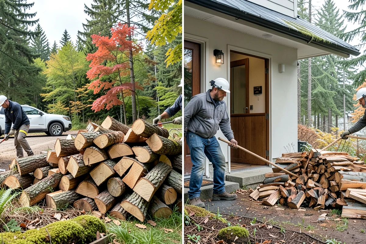 Emergency Firewood Delivery in Gig Harbor, Pierce County, WA - You contact us with an urgent firewood need