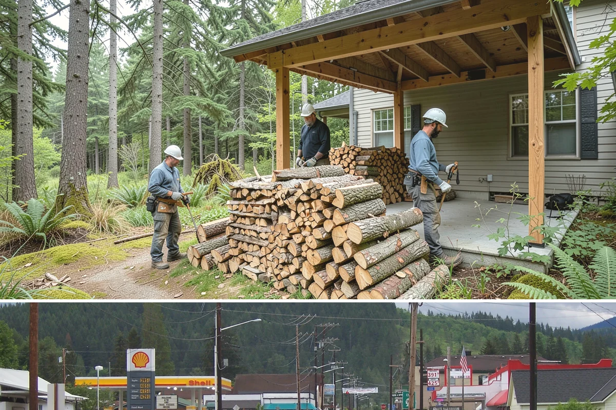 Emergency Firewood Delivery in Granite Falls, Snohomish County, WA - Emergency delivery is available whenever you run short, and it is most in demand during winter cold spells and storms.