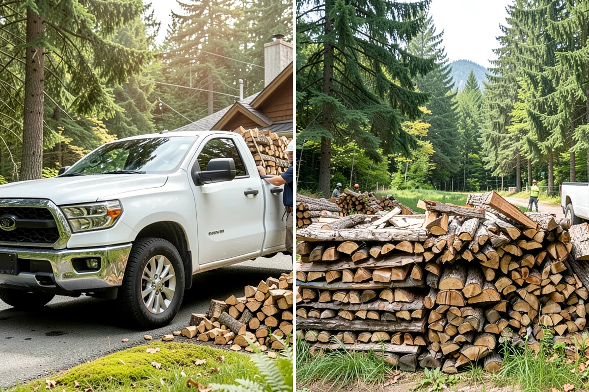 Emergency Firewood Delivery in Hunts Point, King County, WA - You contact us with an urgent firewood need