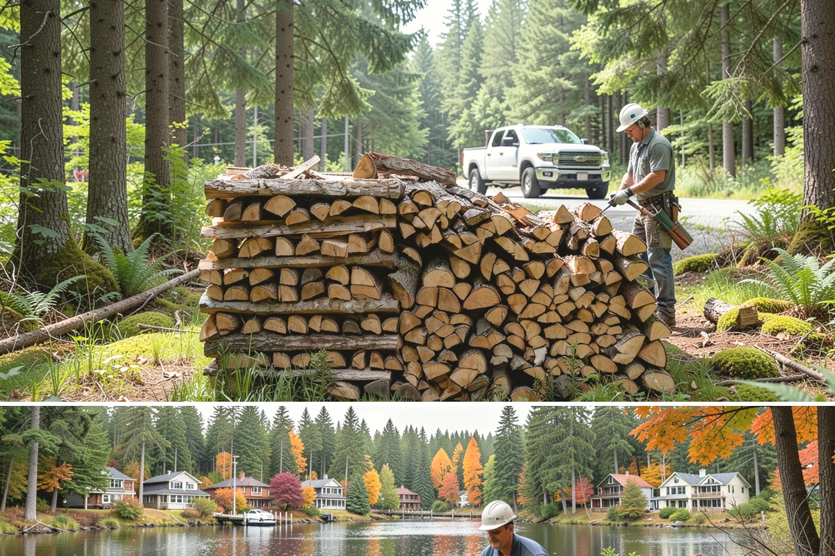 Emergency Firewood Delivery in La Conner, Skagit County, WA - Emergency delivery is available whenever you run short, and it is most in demand during winter cold spells and storms.