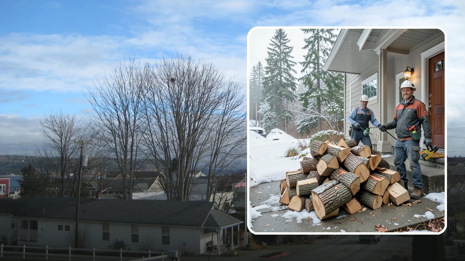 Emergency Firewood Delivery in Langley, Island County, WA - When you unexpectedly run low on heat, we rush seasoned, ready-to-burn firewood to your door as quickly as we can.