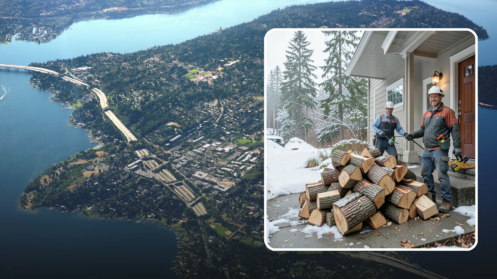 Emergency Firewood Delivery in Mercer Island, King County, WA - When you unexpectedly run low on heat, we rush seasoned, ready-to-burn firewood to your door as quickly as we can.