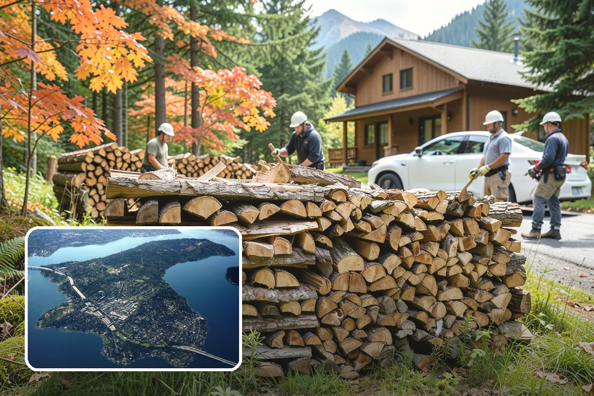 Emergency Firewood Delivery in Mercer Island, King County, WA - Rapid dispatch when you are out of heat