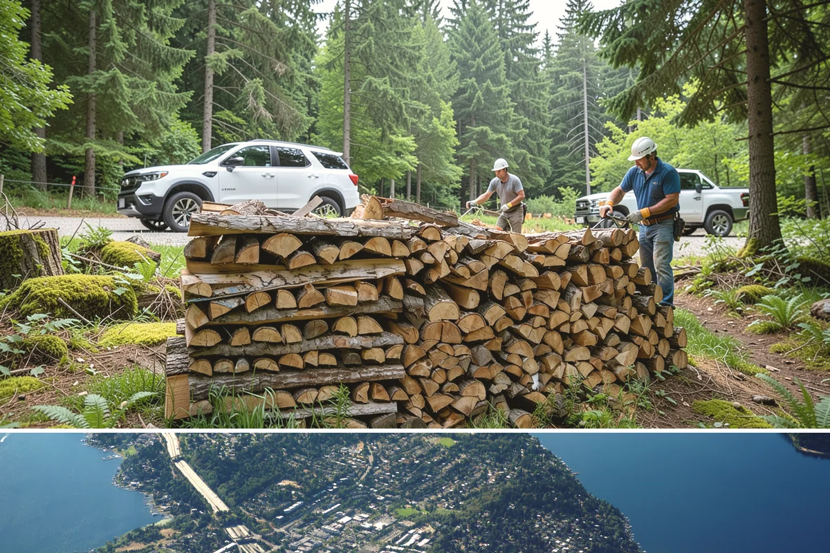 Emergency Firewood Delivery in Mercer Island, King County, WA - Emergency delivery is available whenever you run short, and it is most in demand during winter cold spells and storms.