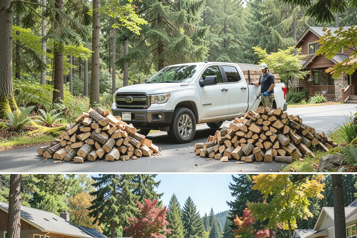Emergency Firewood Delivery in Orting, Pierce County, WA - Emergency delivery is available whenever you run short, and it is most in demand during winter cold spells and storms.