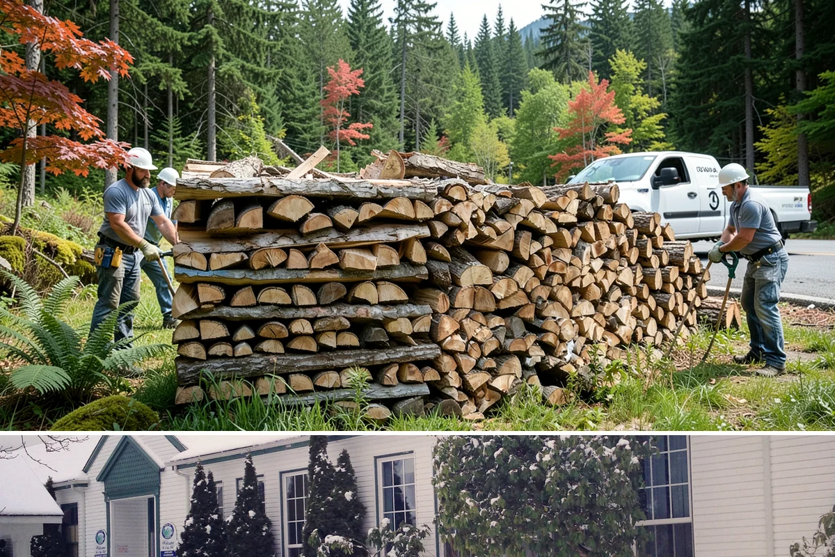 Emergency Firewood Delivery in Pacific, King County, WA - Emergency delivery is available whenever you run short, and it is most in demand during winter cold spells and storms.